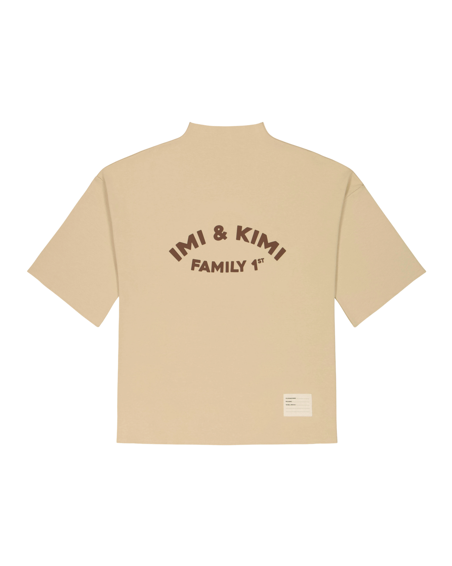 T-SHIRT FAMILY FIRST BEIGE OVERSIZED