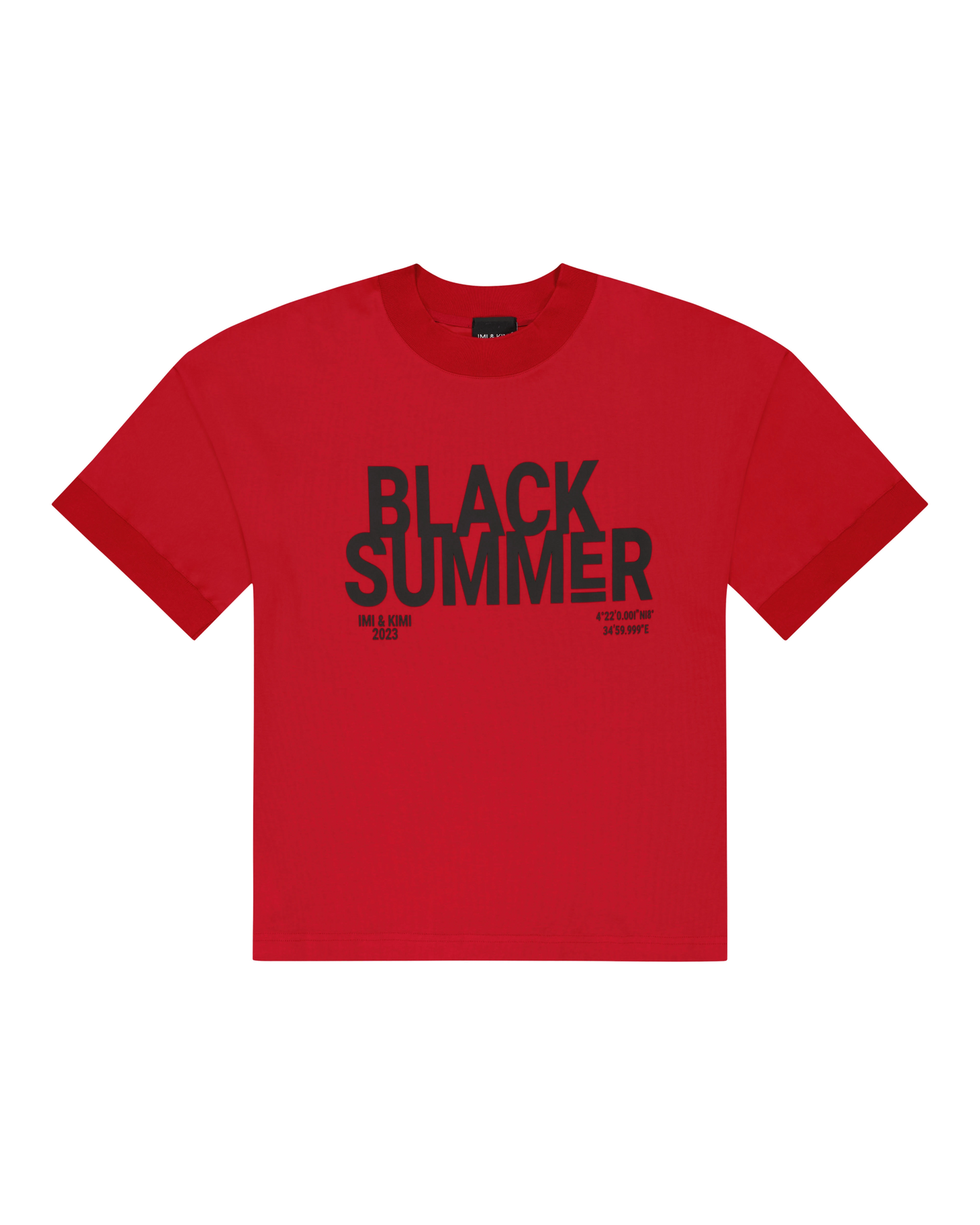 T-SHIRT BLACK SUMMER RED